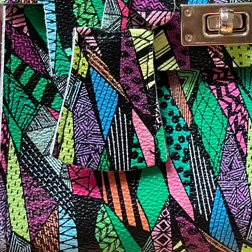 Vinyl Colorful Purse Mini EUC - Picture 4 of 8